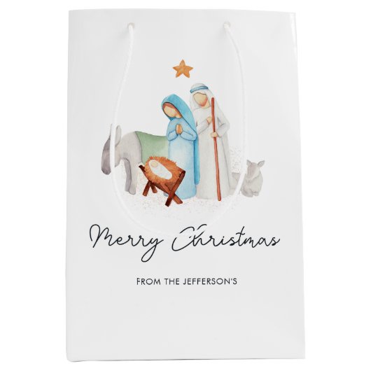 Weihnachtskrippe-Manager Geschenktasche Mittlere Geschenktüte (Vorderseite)