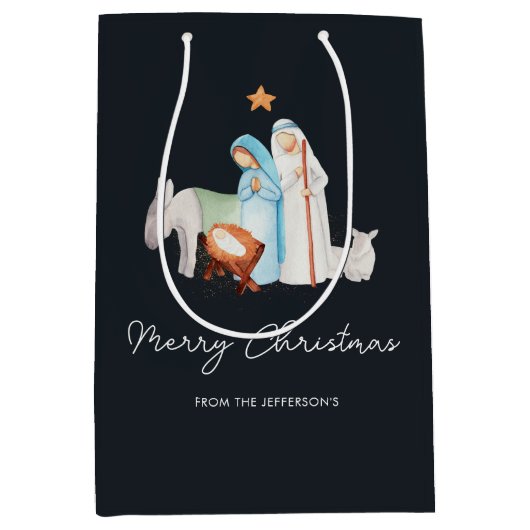 Weihnachtskrippe-Manager Geschenktasche Mittlere Geschenktüte (Vorderseite)