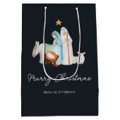 Weihnachtskrippe-Manager Geschenktasche Mittlere Geschenktüte (Rückseite)
