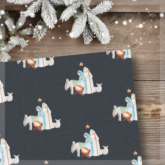 Weihnachtskrippe-Manager Geschenktasche Seidenpapier