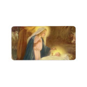 Weihnachtskrippe, Mary Joseph Baby Jesus Adressaufkleber (Vorne)