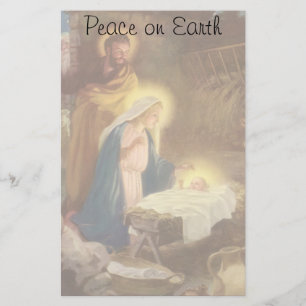 Weihnachtskrippe, Mary Joseph Baby Jesus Briefpapier