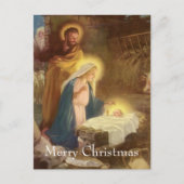 Weihnachtskrippe, Mary Joseph Baby Jesus Feiertagspostkarte (Vorderseite)
