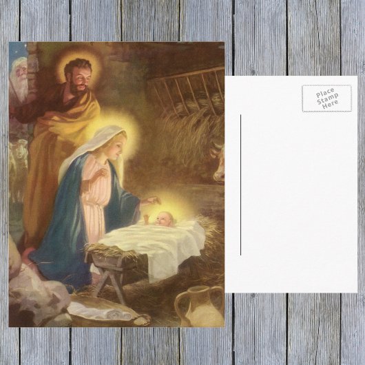 Weihnachtskrippe, Mary Joseph Baby Jesus Feiertagspostkarte