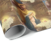 Weihnachtskrippe, Mary Joseph Baby Jesus Geschenkpapier (Rolleneckpunkt)