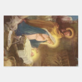 Weihnachtskrippe, Mary Joseph Baby Jesus Geschenkpapier Set (Vorderseite)