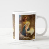 Weihnachtskrippe, Mary Joseph Baby Jesus Jumbo-Tasse (Rechts)