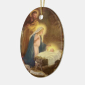 Weihnachtskrippe, Mary Joseph Baby Jesus Keramik Ornament (Links)