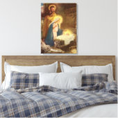 Weihnachtskrippe, Mary Joseph Baby Jesus Leinwanddruck (Insitu (Schlafzimmer))