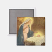 Weihnachtskrippe, Mary Joseph Baby Jesus Magnet (Vorderseite/Rückseite)