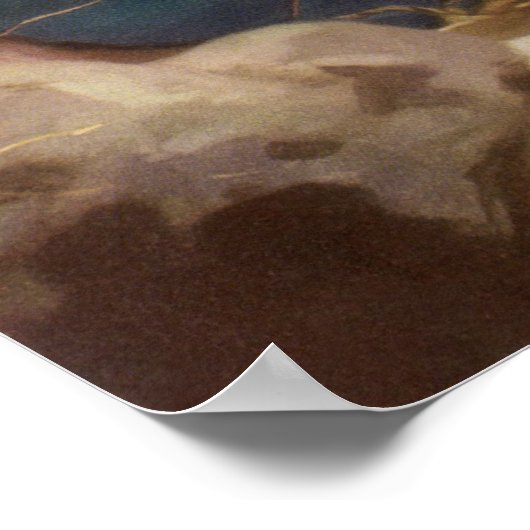 Weihnachtskrippe, Mary Joseph Baby Jesus Poster (Ecke)