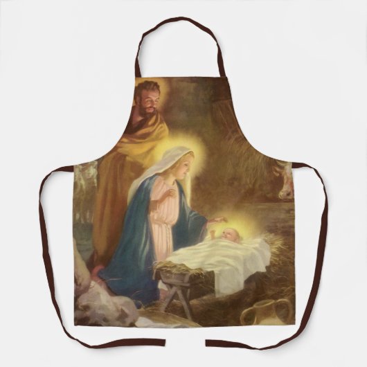 Weihnachtskrippe, Mary Joseph Baby Jesus Schürze (Vorderseite)