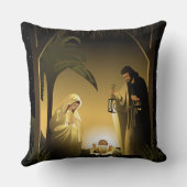 Weihnachtskrippe Mary, Joseph und Baby Jesus Kissen (Rückseite)