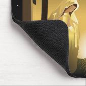 Weihnachtskrippe Mary, Joseph und Baby Jesus Mousepad (Ecke)
