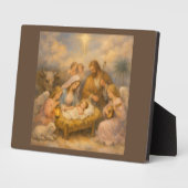 Weihnachtskrippe mit Engeln Fotoplatte (Seite)