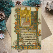 Weihnachtskrippe Mittelalterliche Christliche kath Feiertagskarte