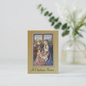 Weihnachtskrippe Novena Jesus Maria Heilige Karte (Stehend Vorderseite)