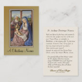 Weihnachtskrippe Novena Jesus Maria Heilige Karte (Vorne/Hinten)