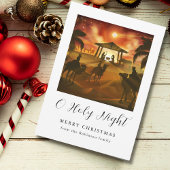 Weihnachtskrippe oder Heilige Nacht Feiertagskarte