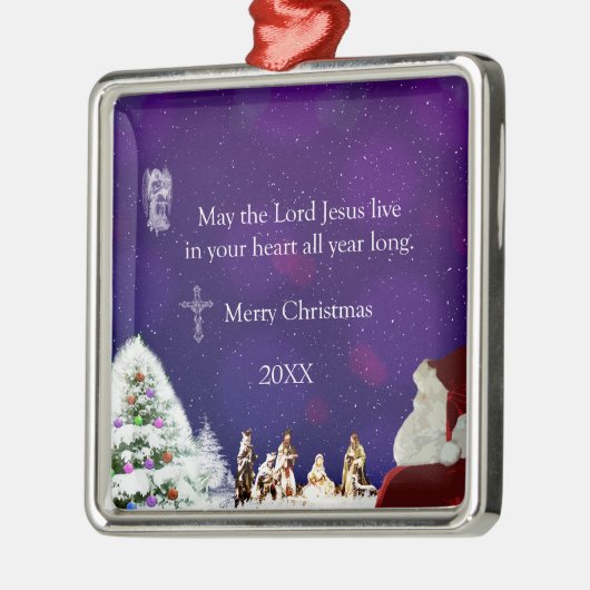 Weihnachtskrippe Ornament Aus Metall (Links)