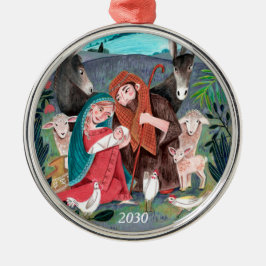 Weihnachtskrippe Ornament Aus Metall