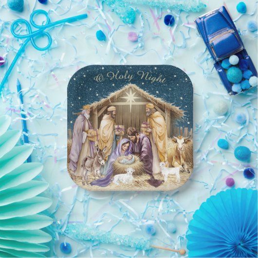 Weihnachtskrippe Pappteller (Party)