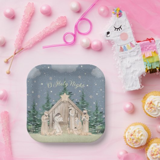 Weihnachtskrippe Pappteller (Party)