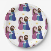 Weihnachtskrippe Pappteller (Vorderseite)