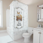 Weihnachtskrippe Pembroke Walisischer Korgi (rot1) Duschvorhang (Beispiel)