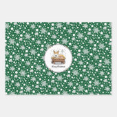 Weihnachtskrippe Pembroke Walisischer Korgi (rot1) Geschenkpapier Set (Vorderseite)