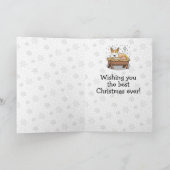 Weihnachtskrippe Pembroke Walisischer Korgi (rot1) Karte (Innenseite)