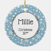 Weihnachtskrippe Pembroke Walisischer Korgi (rot1) Keramik Ornament (Hinten)