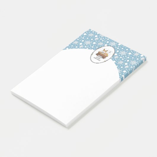 Weihnachtskrippe Pembroke Walisischer Korgi (rot1) Post-it Klebezettel (angewinkelt)