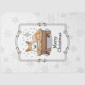 Weihnachtskrippe Pembroke Walisischer Korgi (rot1) Seidenpapier (Vorderseite)