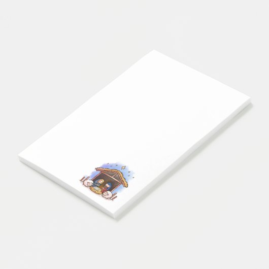 Weihnachtskrippe Post-it Klebezettel (angewinkelt)