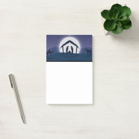 Weihnachtskrippe Post-it Klebezettel (Büro)