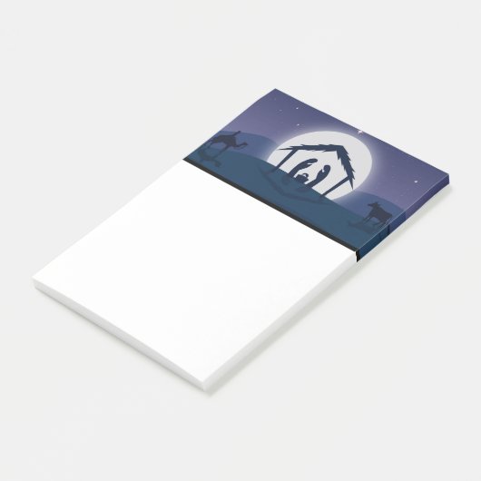 Weihnachtskrippe Post-it Klebezettel (angewinkelt)