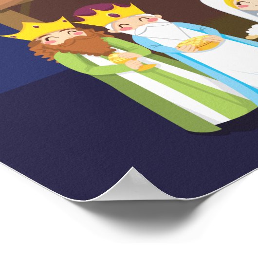 Weihnachtskrippe Poster (Ecke)