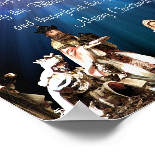 Weihnachtskrippe Poster (Ecke)