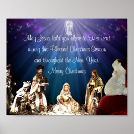 Weihnachtskrippe Poster