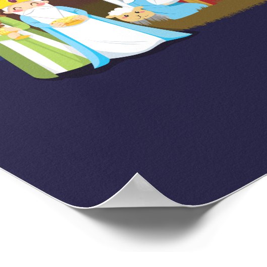 Weihnachtskrippe Poster (Ecke)