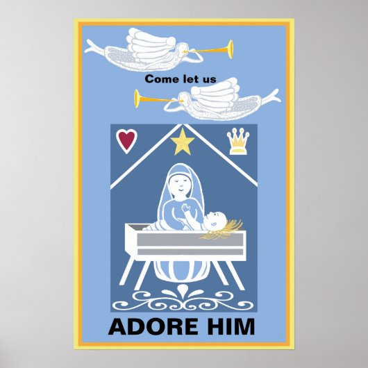 Weihnachtskrippe Poster (Vorne)