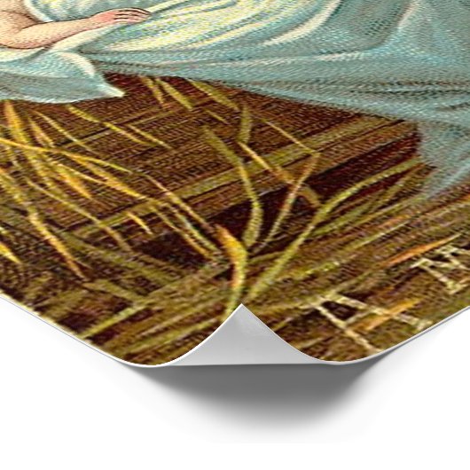 Weihnachtskrippe Poster (Ecke)