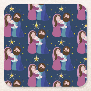 Weihnachtskrippe Rechteckiger Pappuntersetzer