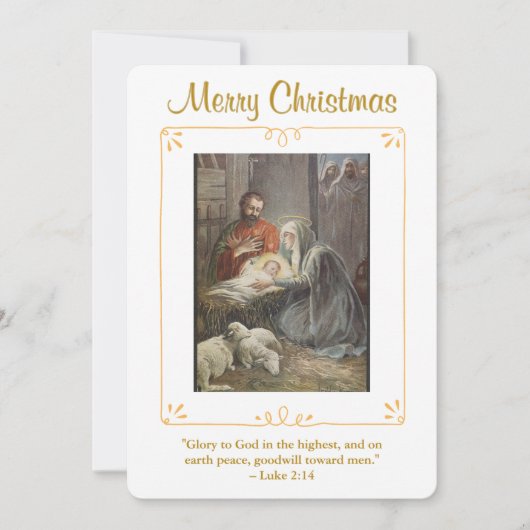 Weihnachtskrippe religiöses Weihnachten (Vorderseite)