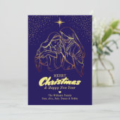 Weihnachtskrippe Religious Elegant 2026 Kalender Feiertagskarte (Stehend Vorderseite)