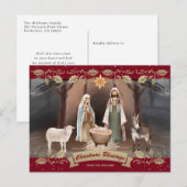 Weihnachtskrippe Rot Christlich Weihnachten (Vorne/Hinten)