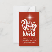 Weihnachtskrippe Rot und Weiß Gruß Mitteilungskarte (Vorderseite)