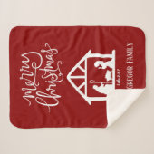 Weihnachtskrippe Roter Familienname Sherpadecke (Vorderseite (Horizontal))