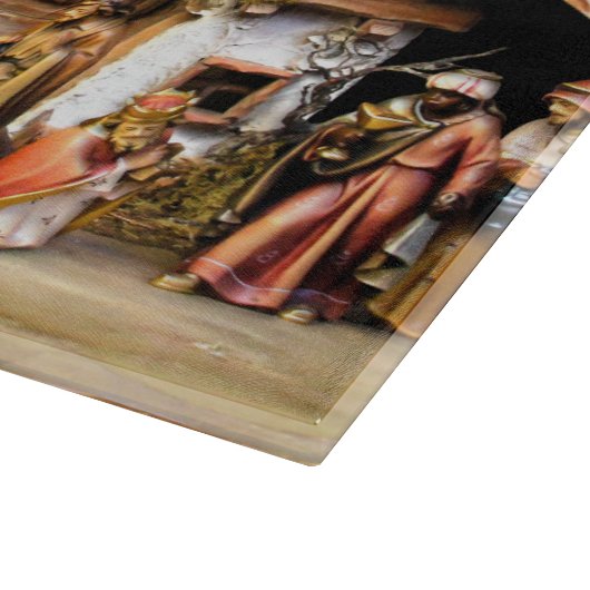 Weihnachtskrippe Schneidebrett (Ecke)